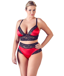 Satijnen Lingerie Set Met Kant