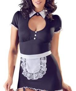 Sexy Dienstmeisje Kostuum Met Jarretels