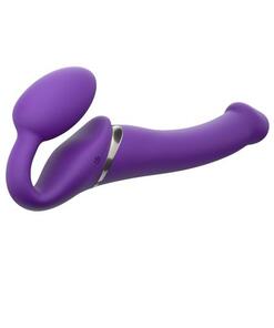 Strap On Me - Strapless Vibrerende Voorbind Dildo - Maat M - Paars