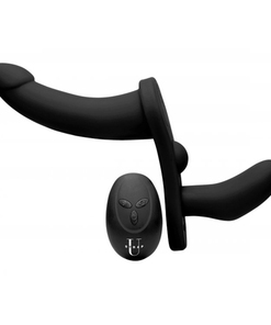 Double Take - Dubbele Vibrerende Strap-On - Zwart