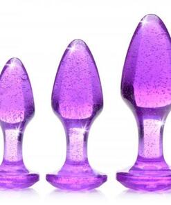 Glitter Gem Anaalplug Set - Paars