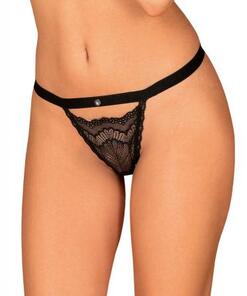 Isabellia Sexy Kanten String - Zwart