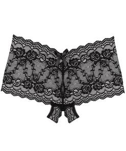 Underneath - Mila Kanten Short Met Open Kruisje