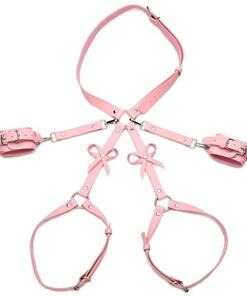 Bondageharnas met strikken XL/2XL - Roze