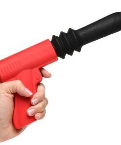 Stotende Pistool Vibrator - Zwart/Rood