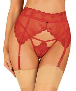 Lonesia Kanten Jarretelgordel - Rood