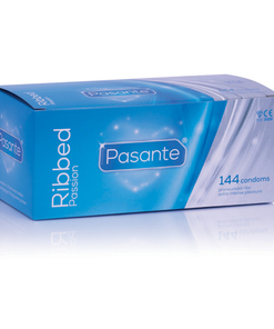 Pasante Ribbed Condooms - 144 stuks