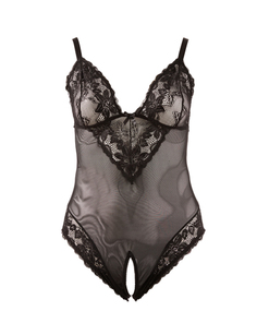 Body Met Open Kruis - Zwart