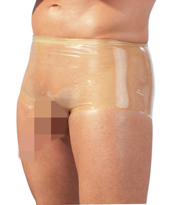 Latex Boxer Met Penissleeve - Transparant