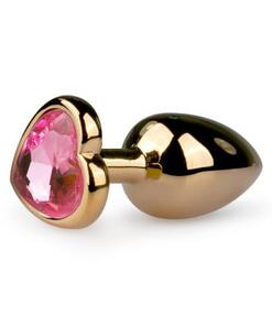 Metalen buttplug met roze hartje