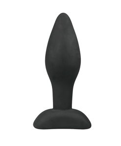 Kleine zwarte siliconen buttplug