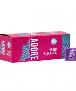 Adore Ribbed Pleasure condooms 144 stuks