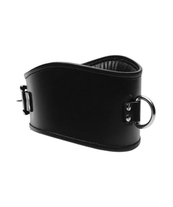 Gewatteerde lederen houding vergrendelende kraag